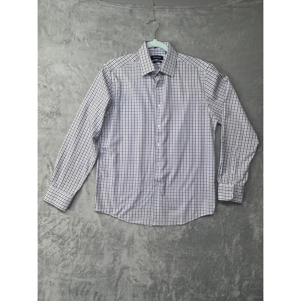 Men's Nautica Long Sleeve Button Up Shirt Slim Fit Shirt Medium 15x15 1/2